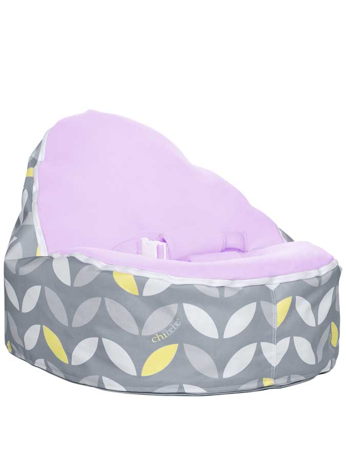 bloom baby bean bag snuggle pod with purple seat by Chibebe